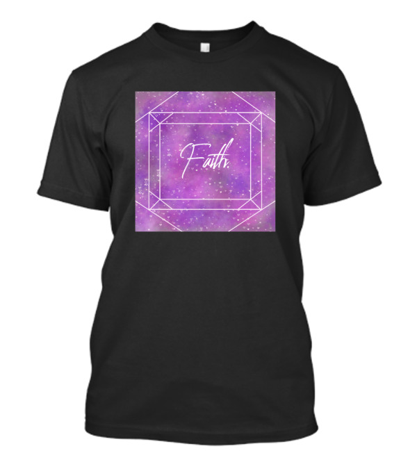 Faith Purple Pink Geometric Galaxy T-Shirt