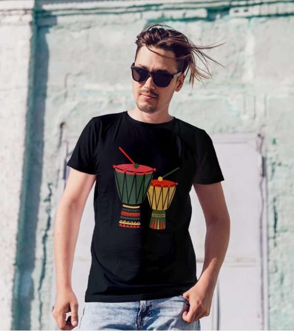 Funny Kwanzaa African Drums Colorful T-Shirt