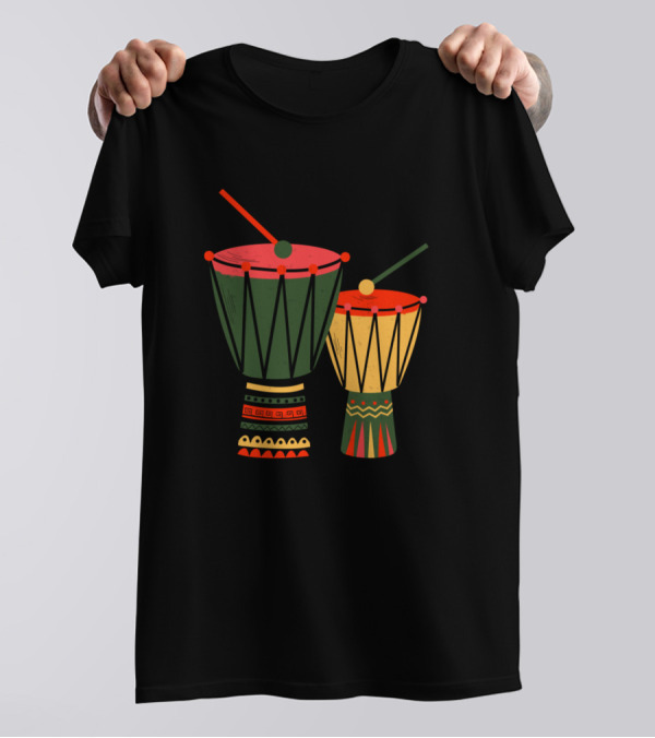 Funny Kwanzaa African Drums Colorful T-Shirt