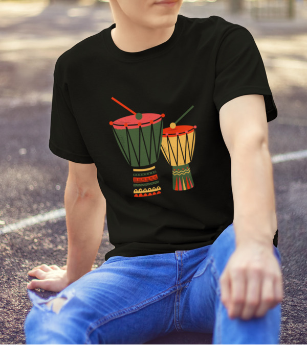Funny Kwanzaa African Drums Colorful T-Shirt