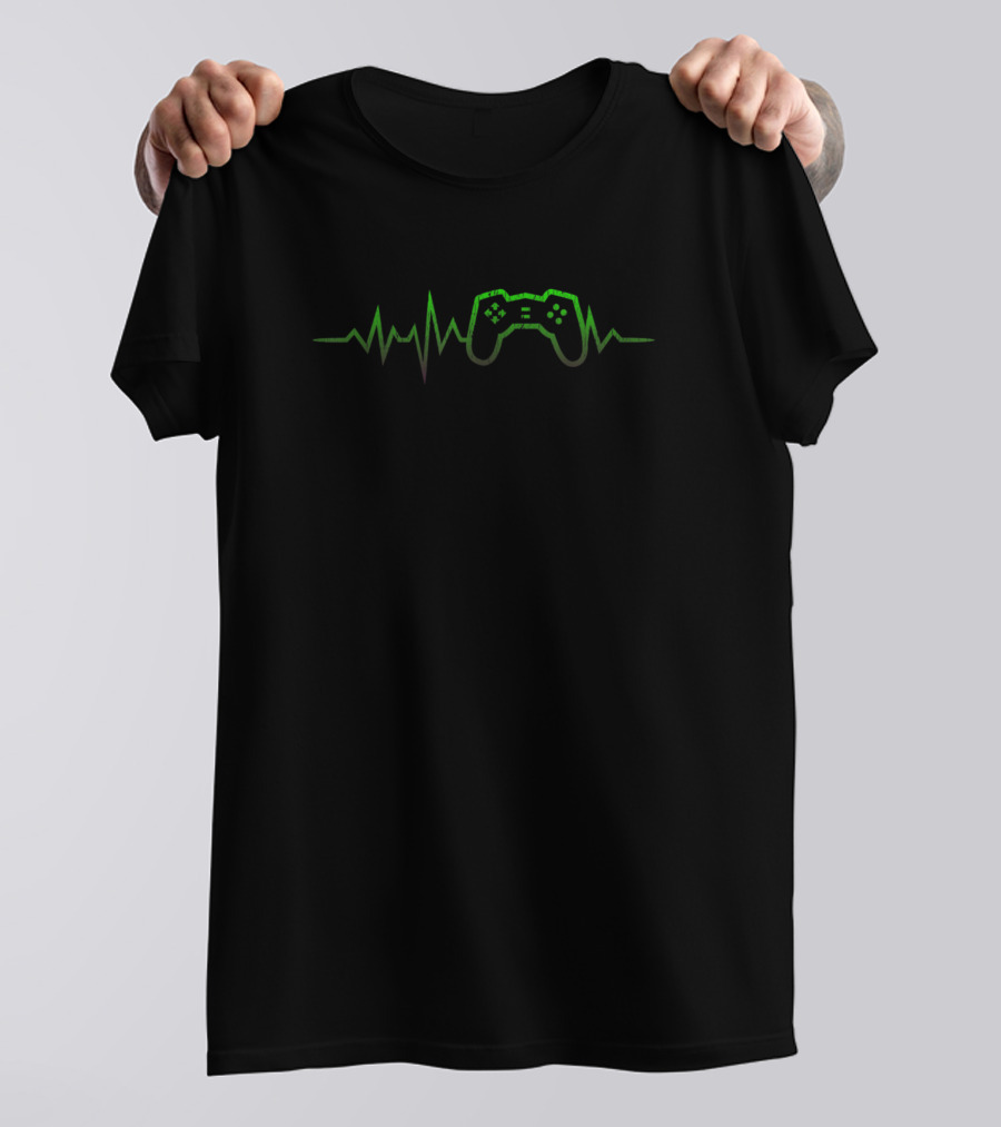 Gamer Heartbeat Controller Icon Video Game Lover T-Shirt