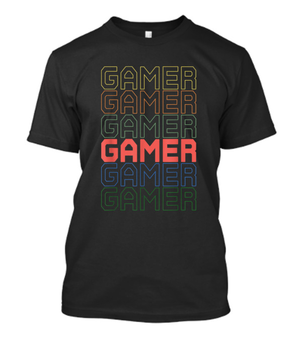 Mens Boys Gamer Vintage Retro Video Game Player Gaming T-Shirt