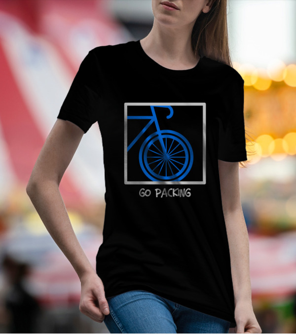 Go Packing Fun Bikepacking Bicycle Adventure T-Shirt