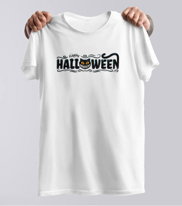 Happy Halloween Cat Eyes T-Shirt
