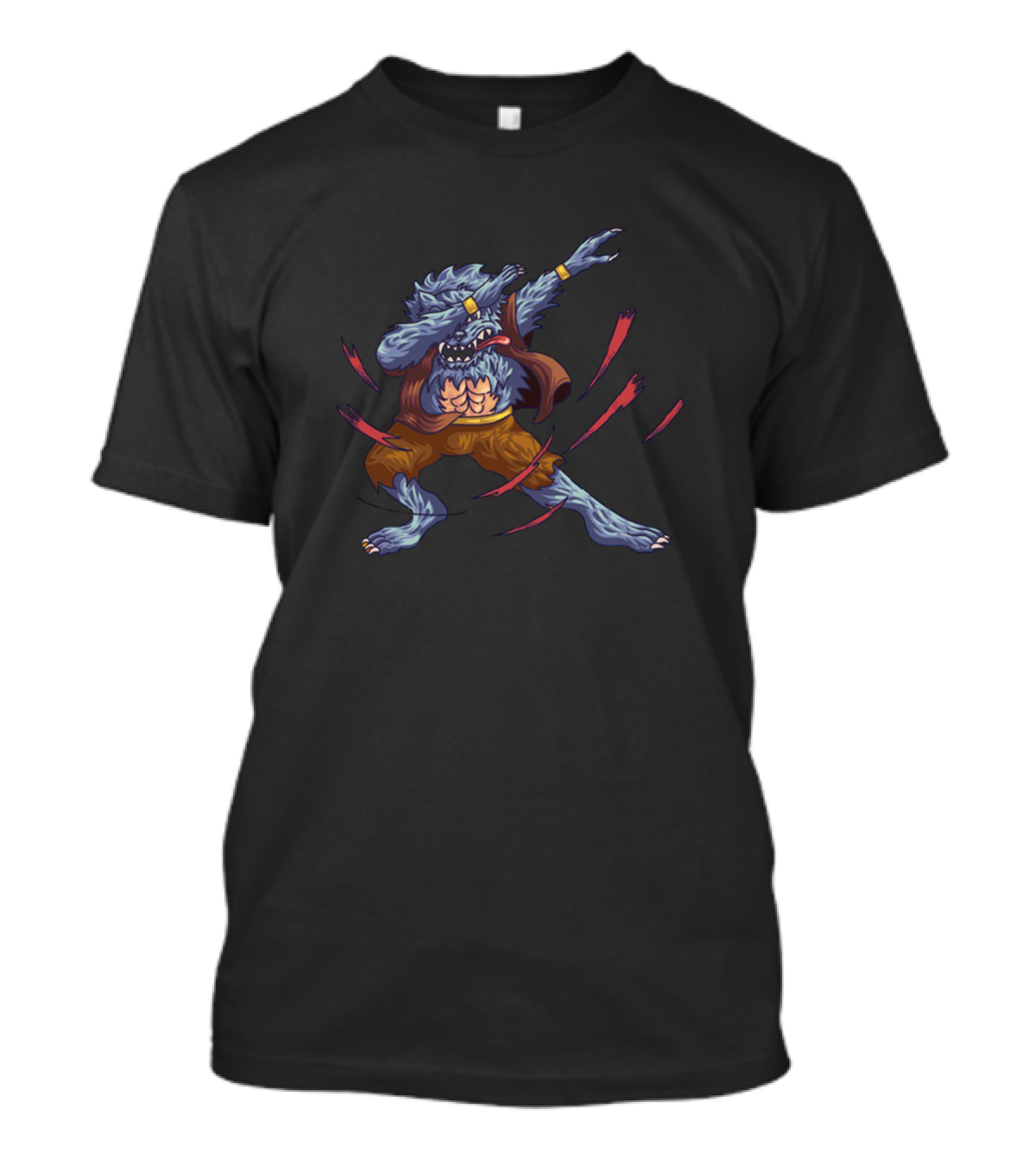 Halloween Werewolf Dab Pose Dancing Monster T-Shirt