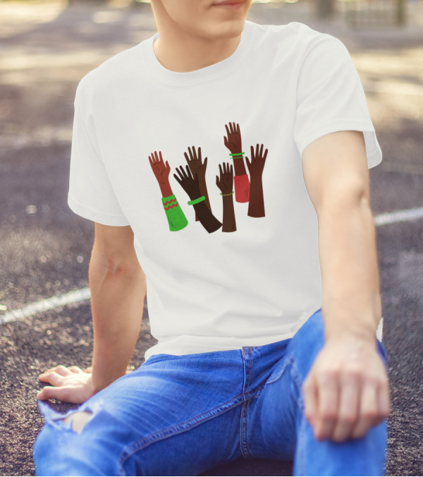 Kwanzaa Together Hands Raised In T-Shirt