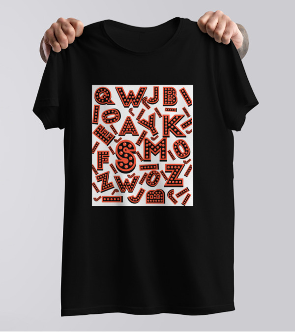 QWJB AykmF Zwoz Letters Seamless T-Shirt