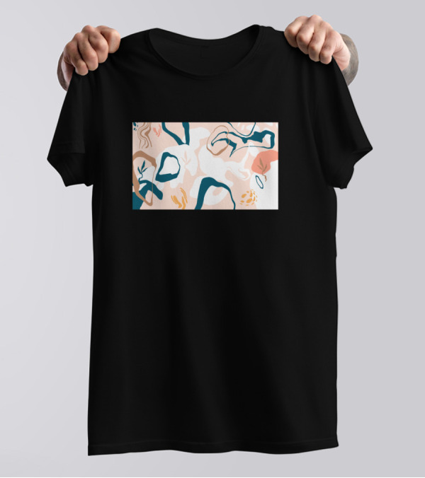 Liquid Abstract Organic Fluid Shapes T-Shirt