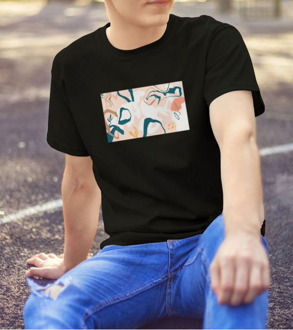 Liquid Abstract Organic Fluid Shapes T-Shirt