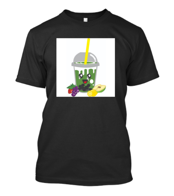 Milktea Bubble Tea With Avocado And Fruit Elements T-Shirt