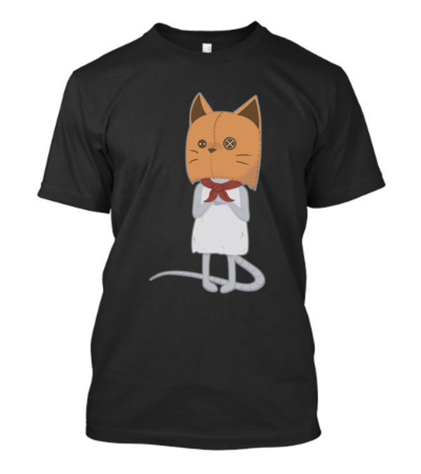 Mouse Disguised In Cat Mask With Button Eye T-Shirt