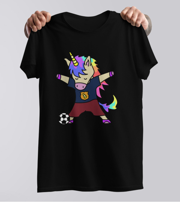 My Football Unicorn Rainbow Soccer Play T-Shirt