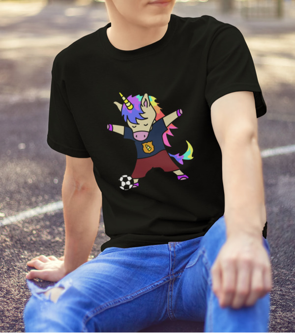My Football Unicorn Rainbow Soccer Play T-Shirt