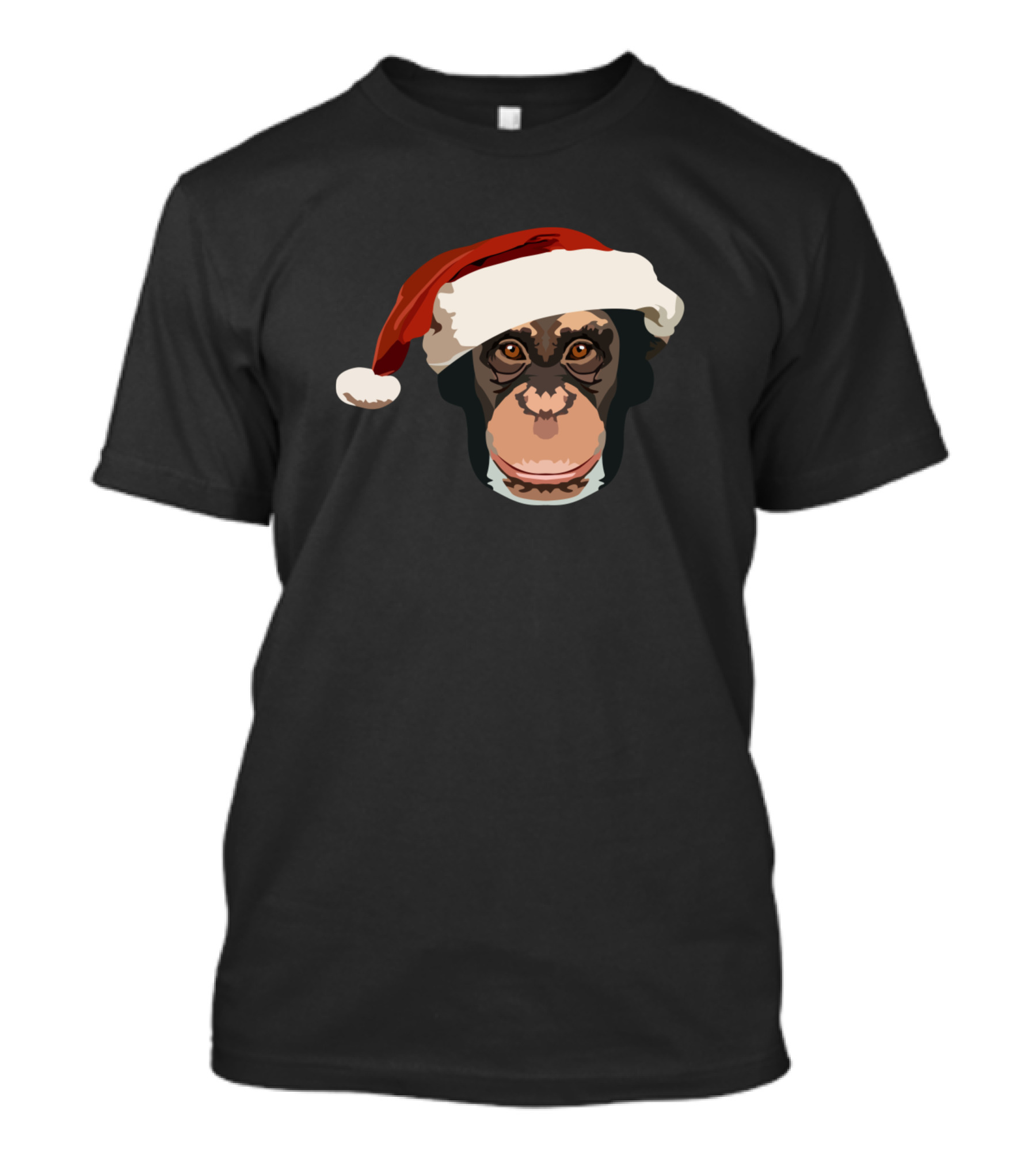 Santa Hat Monkey Face T-Shirt