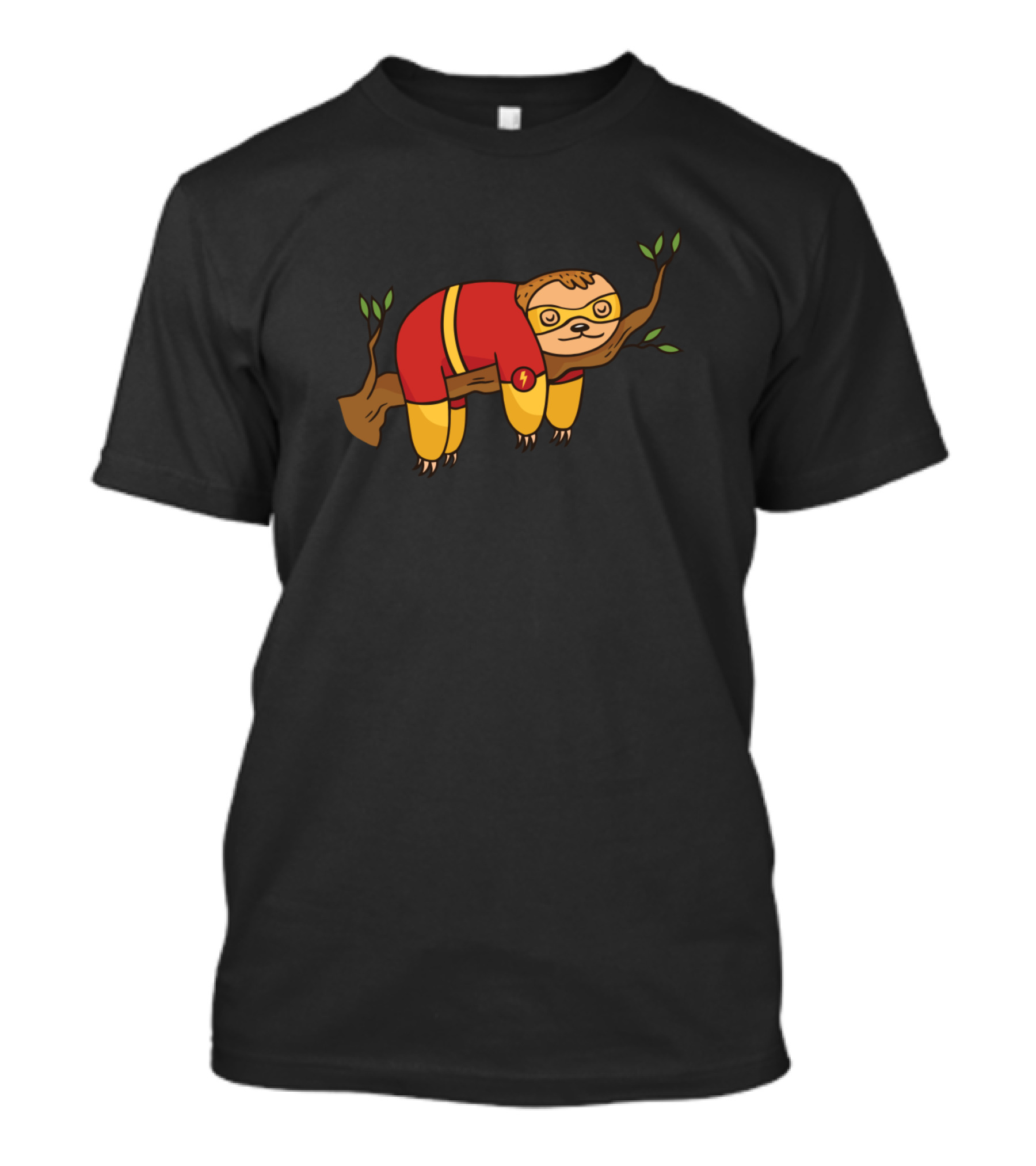 Nightgown Sloth In Superhero Costume Sleeping On A Branch T-Shirt