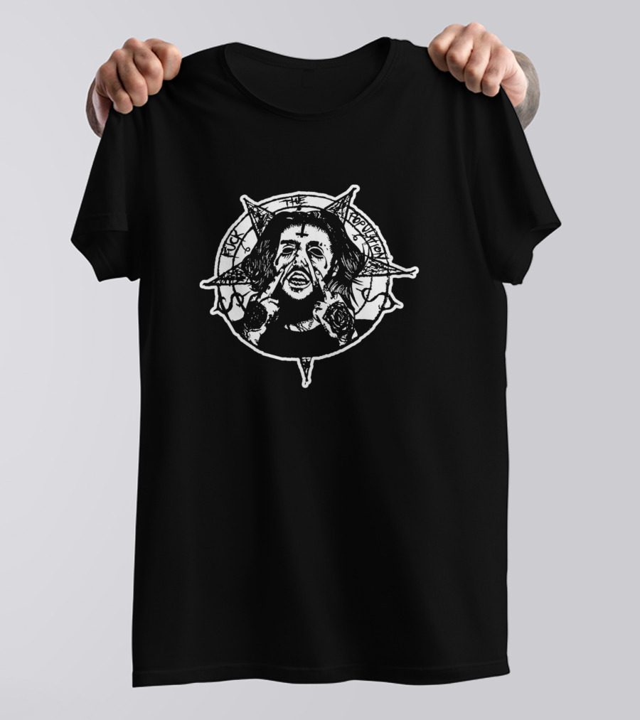 Pentagram Revolution Cross Circles T-Shirt
