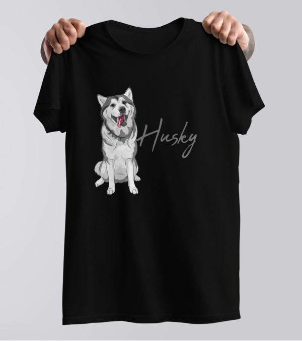 Proud Husky Dad Siberian Dog Lover Enthusiast T-Shirt
