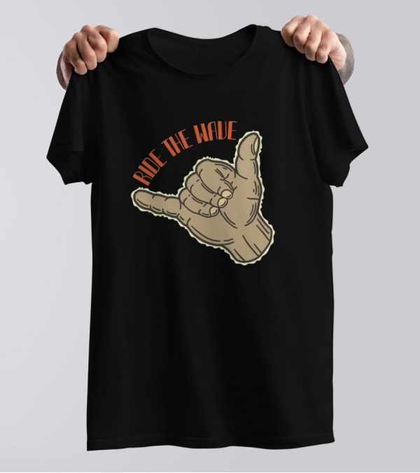 Ride The Wave Hang Loose Shaka Gesture T-Shirt