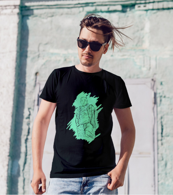 Sketch Post With Colour Urban Comic T-Shirt