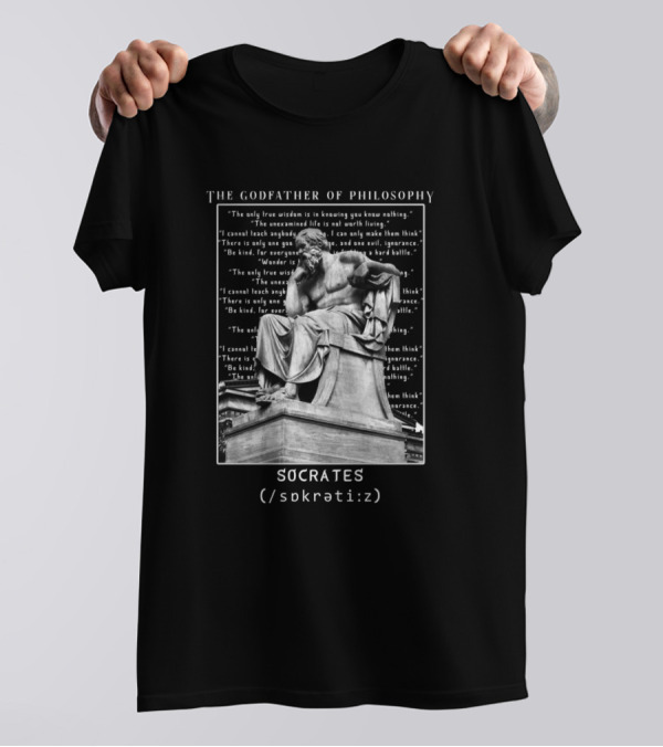 The Godfather Of Philosophy Socrates (/sokrətiz/) Statue T-Shirt