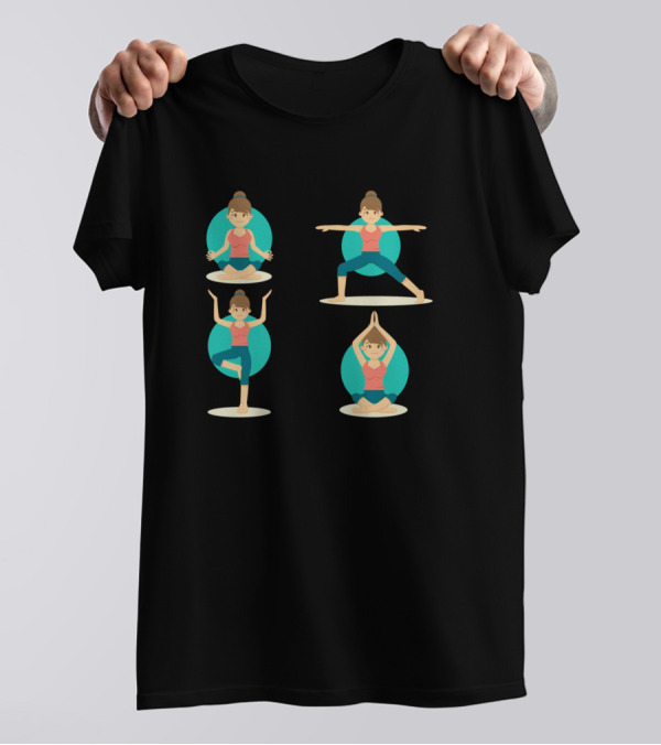 Stay Healthy And Fit Yoga Poses T-Shirt