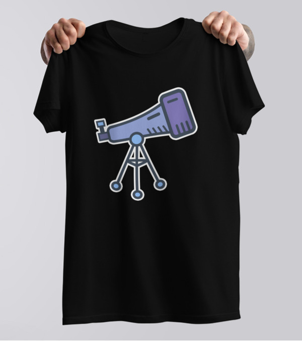 Cartoon Telescope Astronomy Is My Passion T-Shirt
