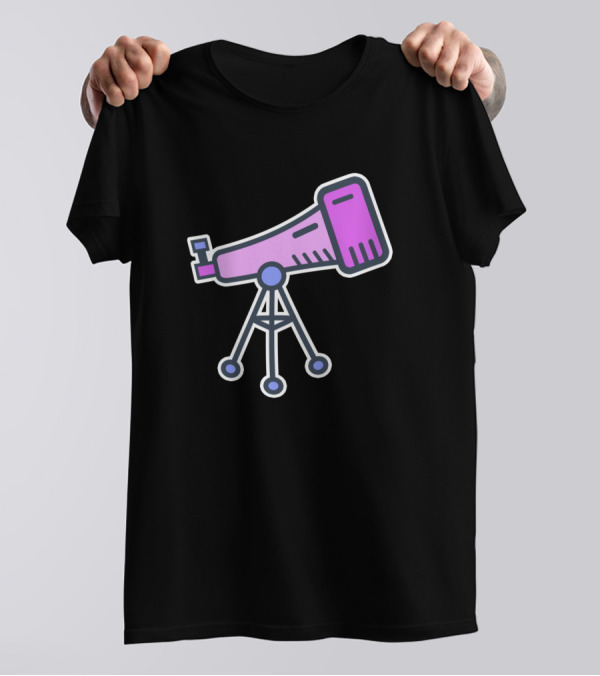 Telescope Pink Version Women In Science Astronomical Exploration T-Shirt