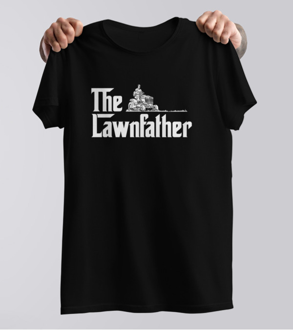 The Lawnfather Riding Mower Vintage Mafia T-Shirt