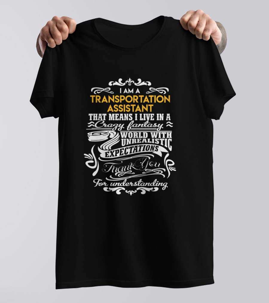 I Am A Transportation Assistant Living In A Crazy Fantasy World With Unrealistic Expectations T-Shirt