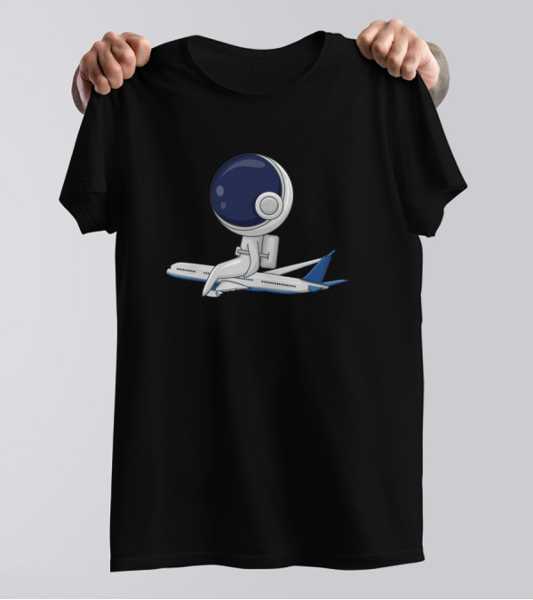 Travel Astro Astronaut With Airplane T-Shirt