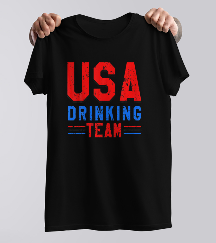 USA Drinking Team Funny Beer Party American Pride T-Shirt