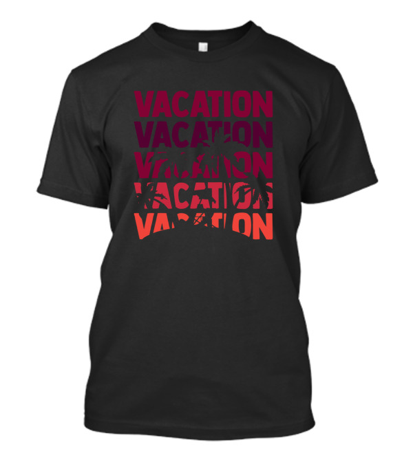 Vacation Palm Silhouette Sunset Vibes T-Shirt