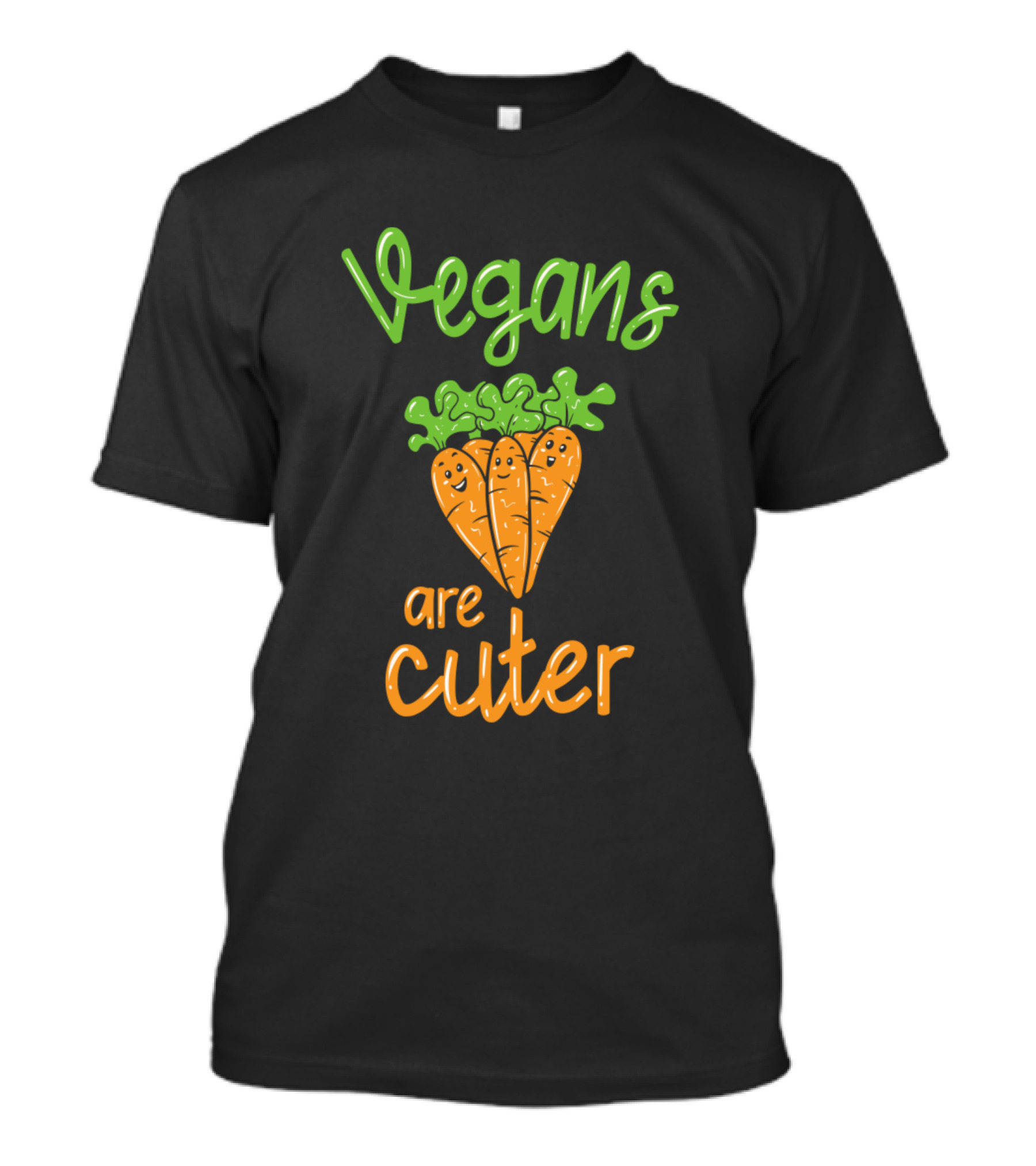 Vegans Are Cuter Carrot Trio T-Shirt