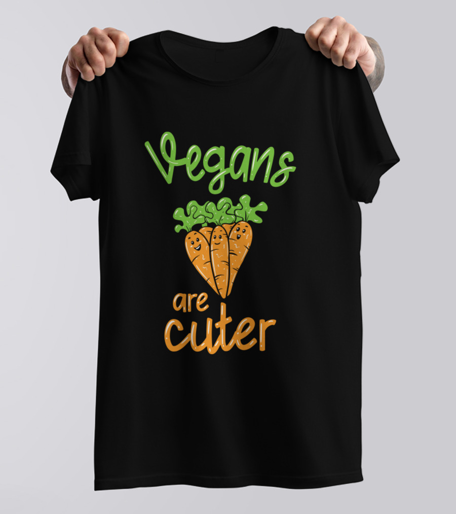 Vegans Are Cuter Carrot Trio T-Shirt