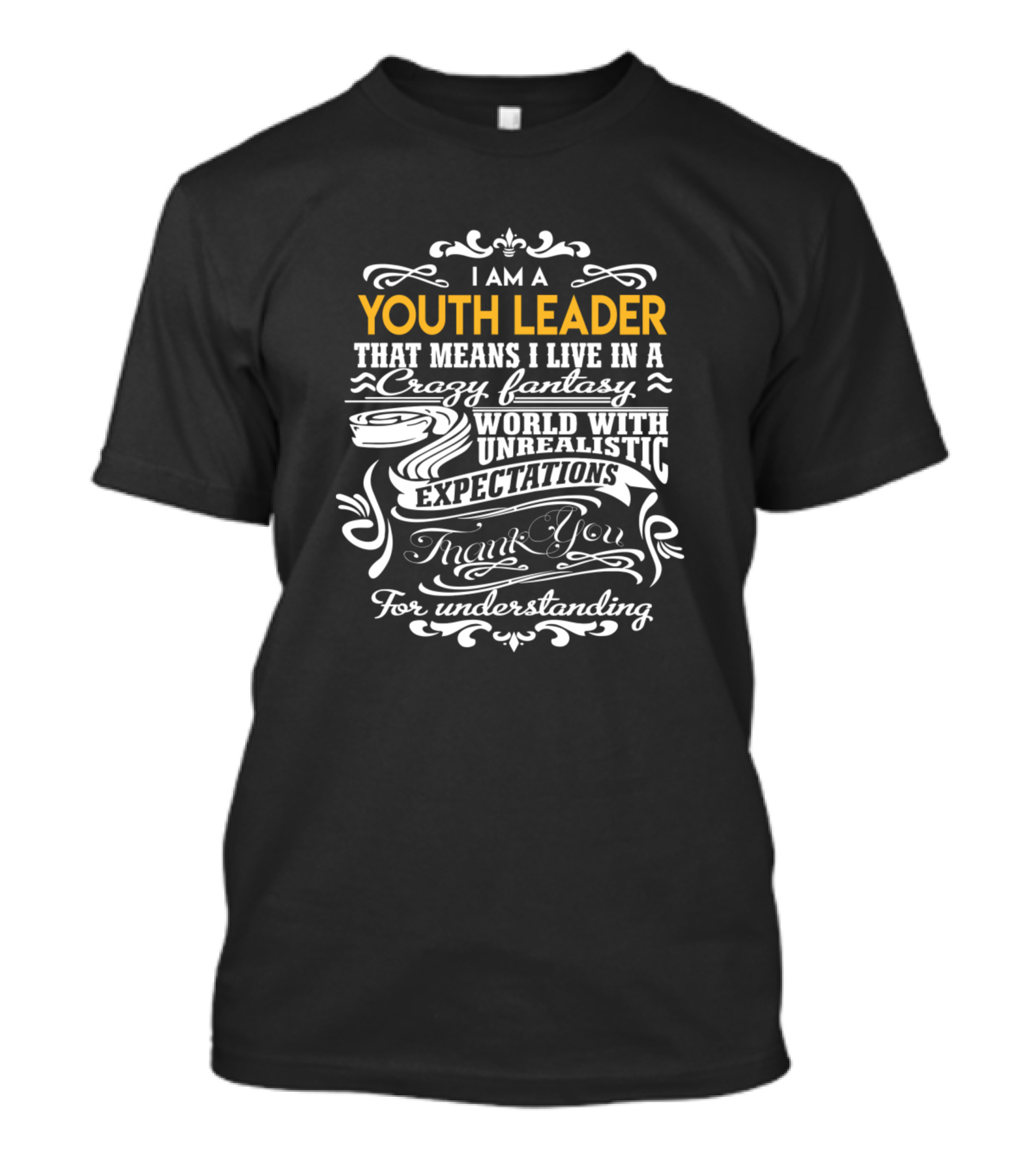 I Am A Youth Leader Living In A Crazy Fantasy World With Unrealistic Expectations Thank You For Understanding T-Shirt