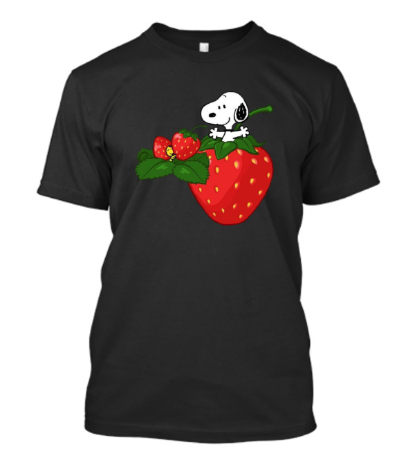Snoopy Strawberry Peanuts Cartoon T-Shirt