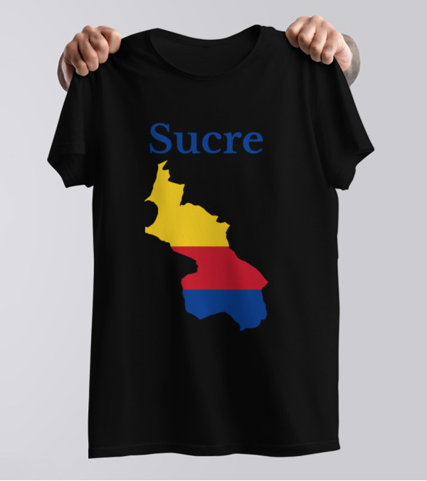 Sucre Colombia Flag Map T-Shirt