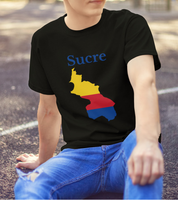 Sucre Colombia Flag Map T-Shirt