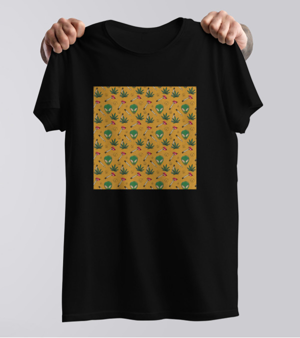 Time To Chill Alien Weed Bong T-Shirt