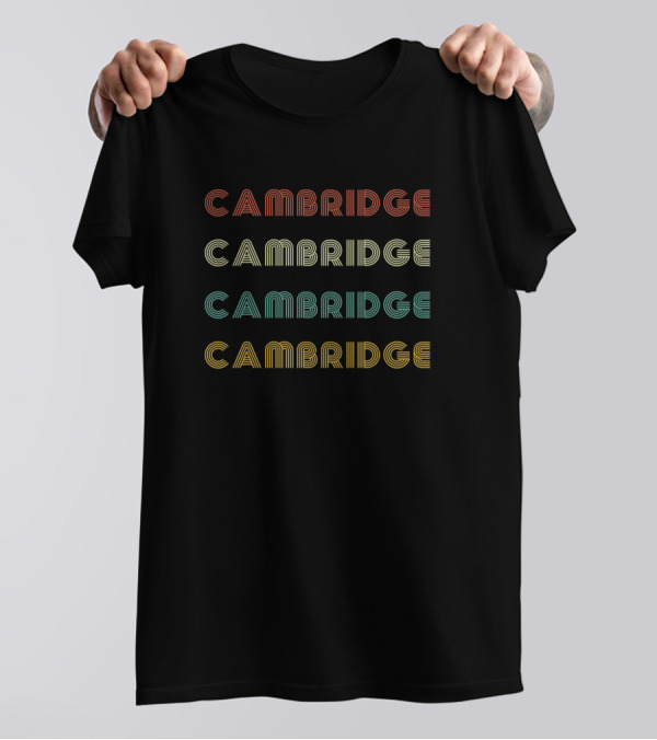 Vintage Retro Cambridge Repeat T-Shirt