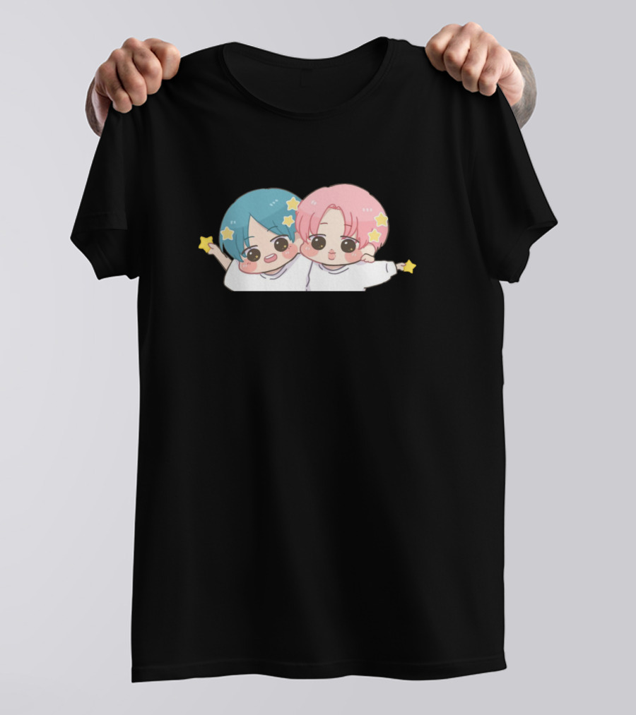 Vmin BTS Chibi Cartoon Stars T-Shirt