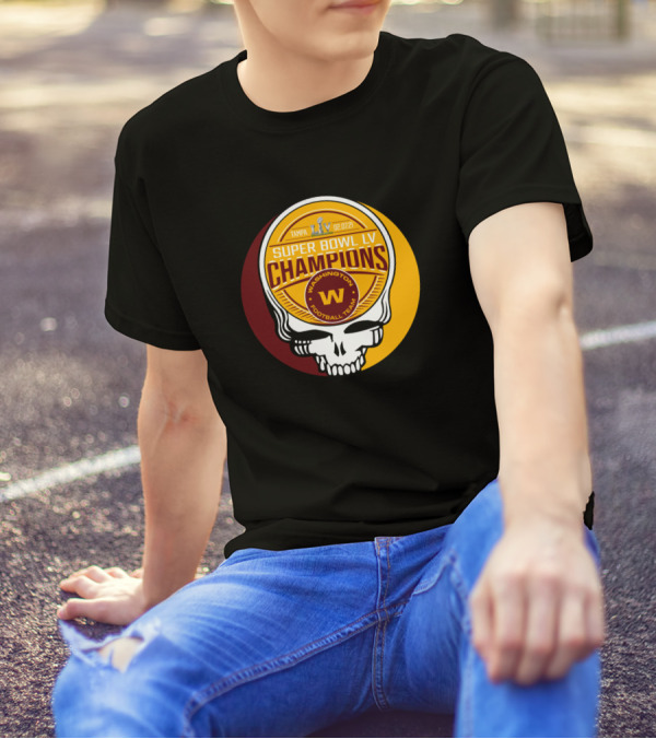 Super Bowl LV Champions Washington Football Team Grateful Dead Steal Your Face Tampa 02 07 21 T-Shirt