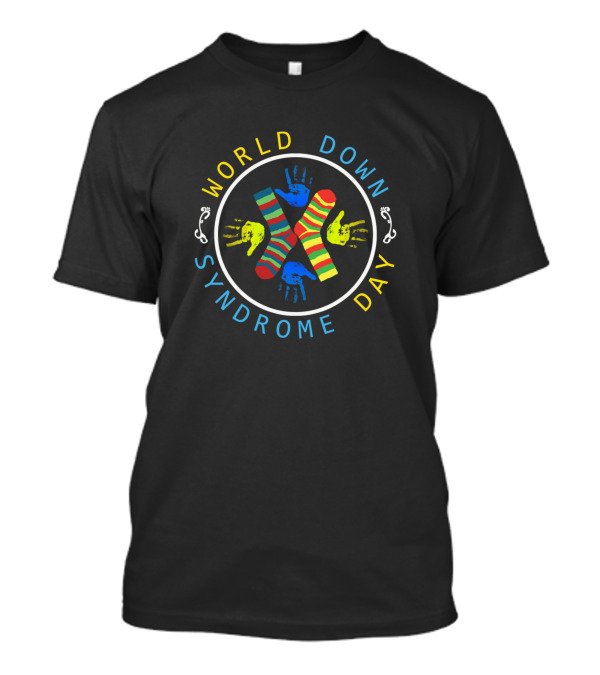 World Down Syndrome Day Awareness Socks Handprints T-Shirt
