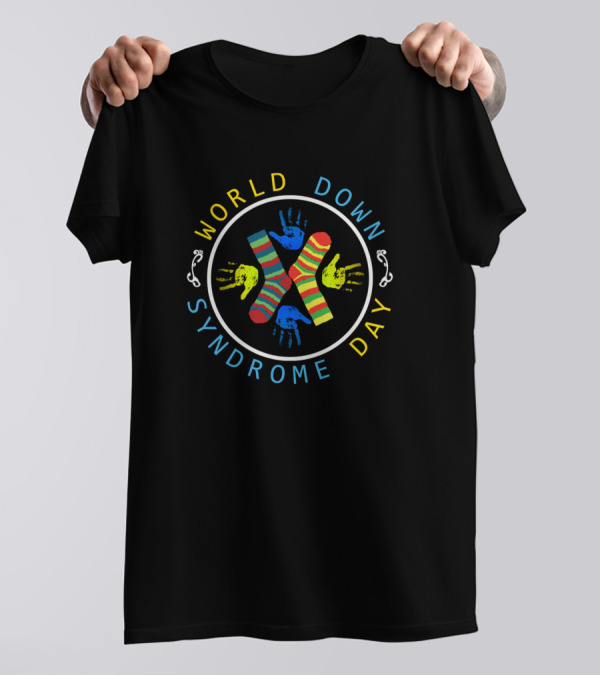 World Down Syndrome Day Awareness Socks Handprints T-Shirt