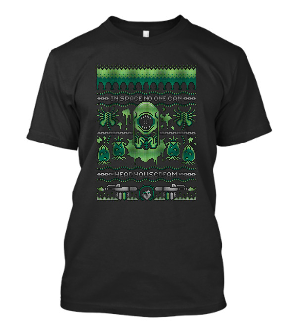 In Space No One Can Hear You Scream Pixel Alien T-Shirt