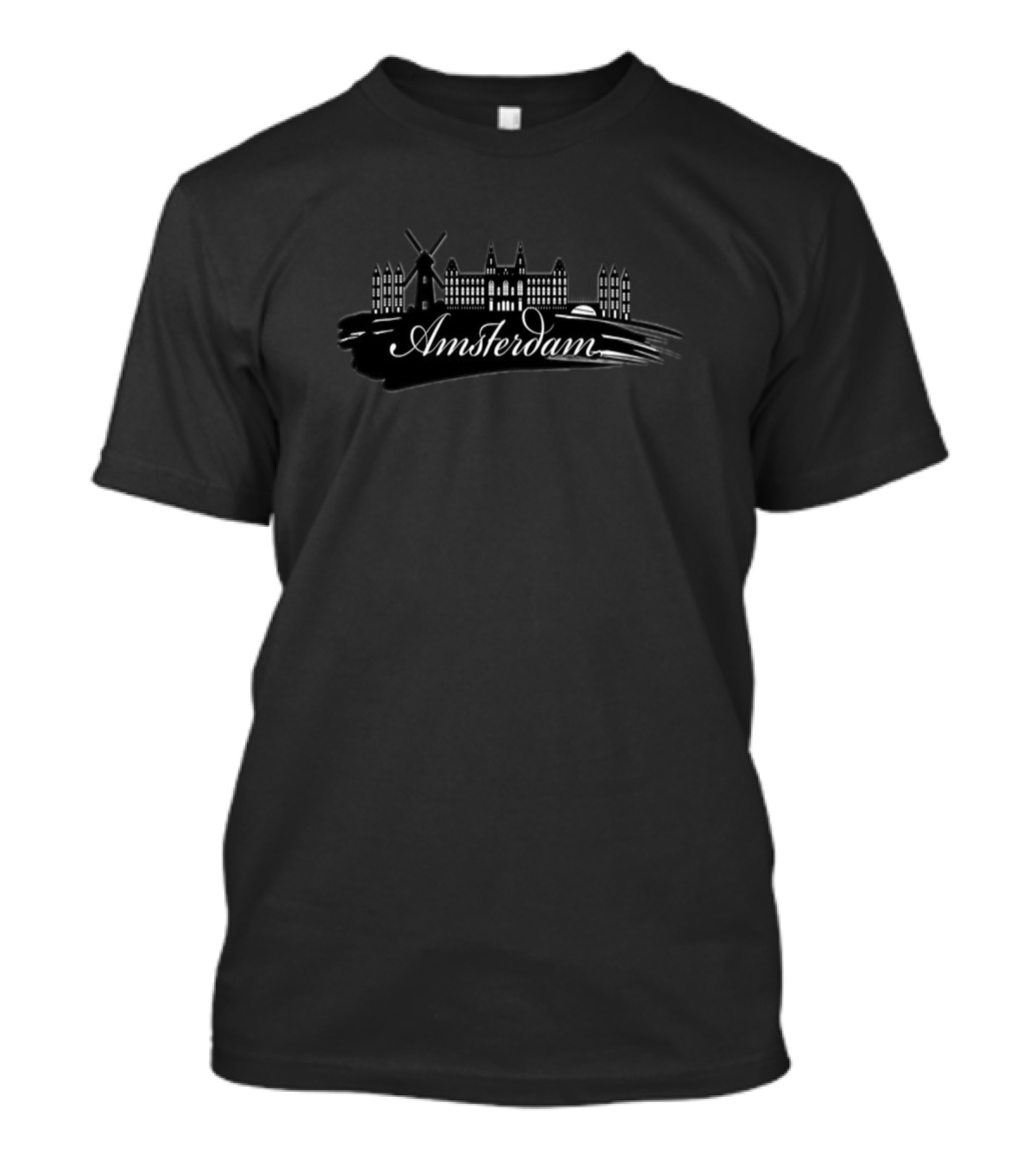 Amsterdam Windmill Skyline T-Shirt