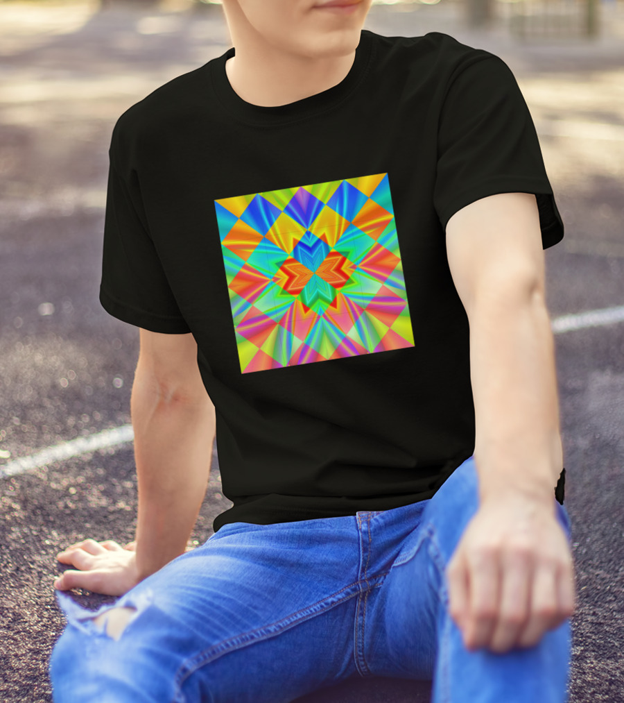 An Explosion Of Color Geometric Vibrant T-Shirt