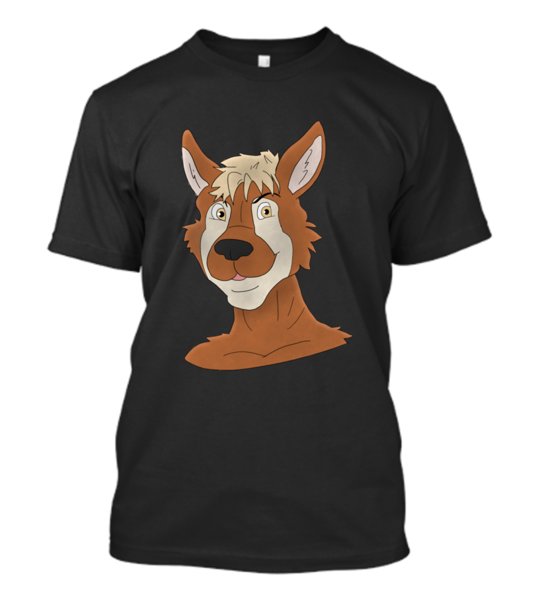 Anthro Animal Face Fox Illustration Character T-Shirt