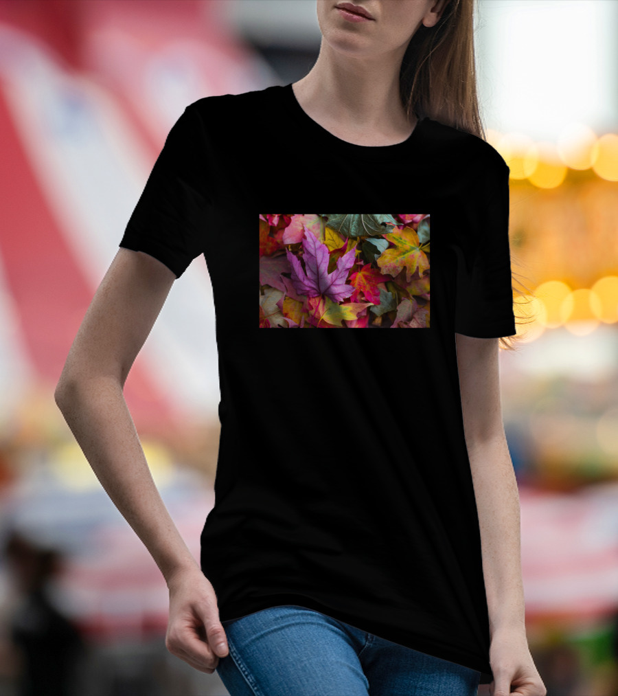 Autumn Fall Colors Colorful Leaves Vibrant Seasonal Foliage T-Shirt