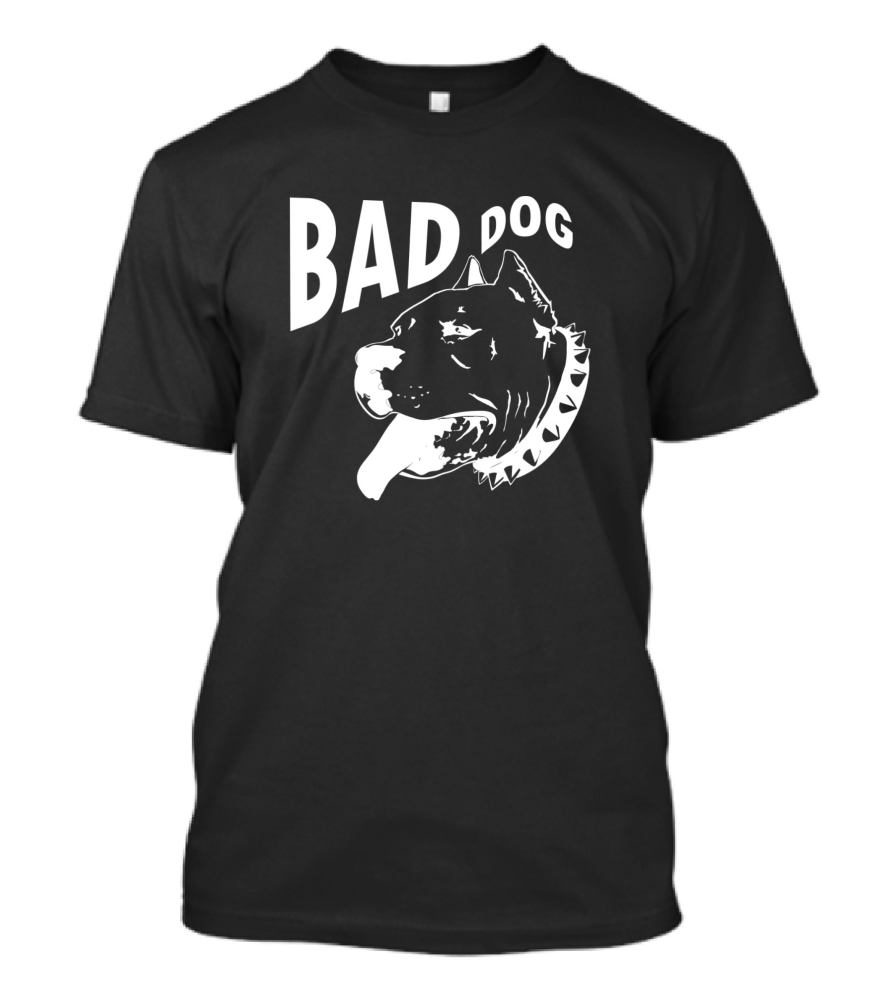 BAD DOG Dog School Fierce Pup Spiked Collar T-Shirt